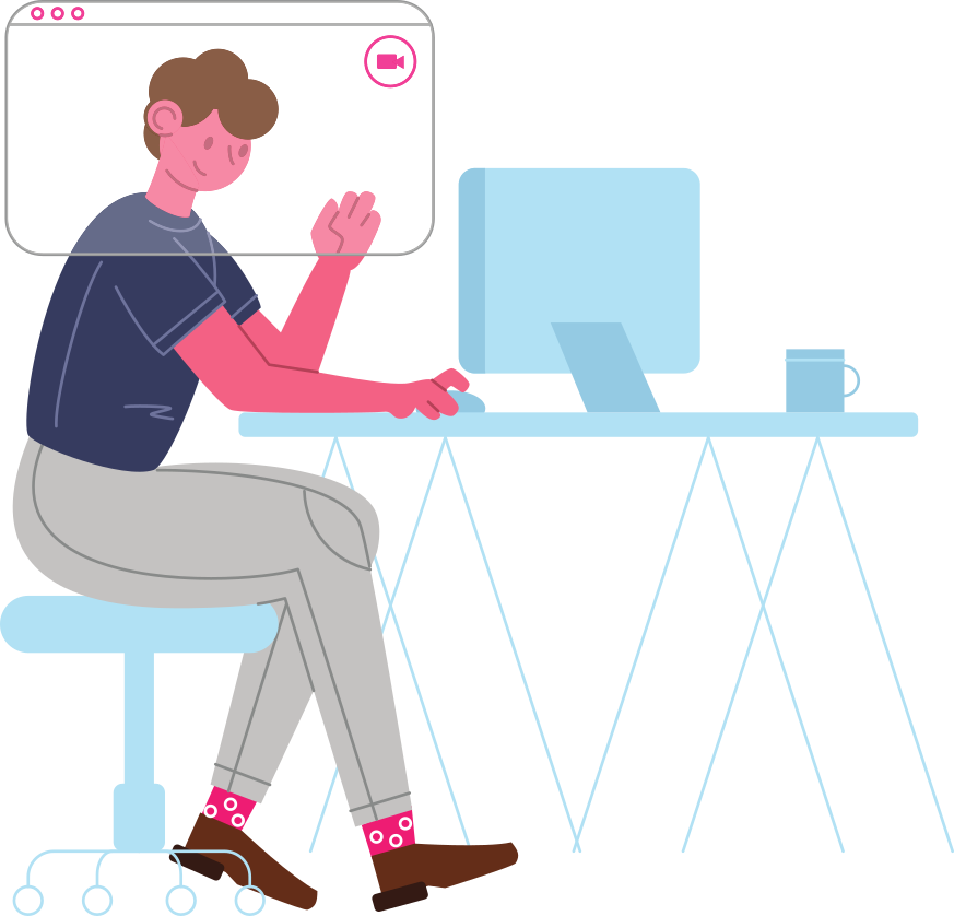 Man working on his computer